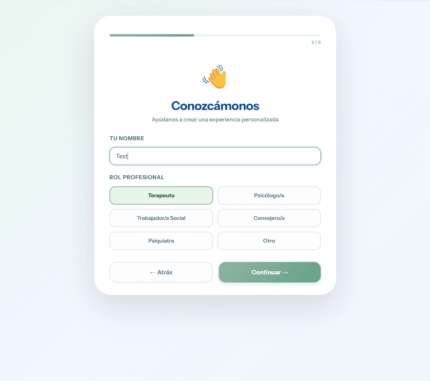 Onboarding personalizado según el rol profesional