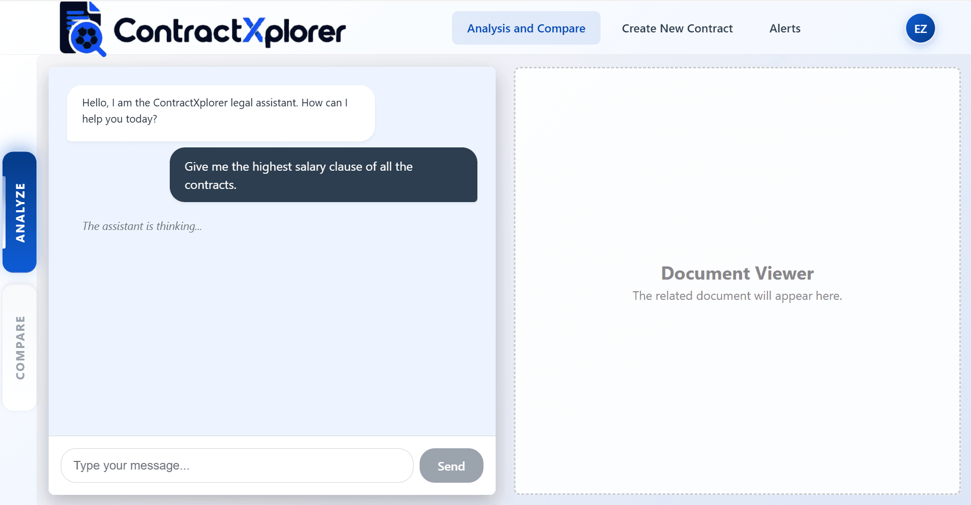 Asistente legal conversacional para consultar los contratos