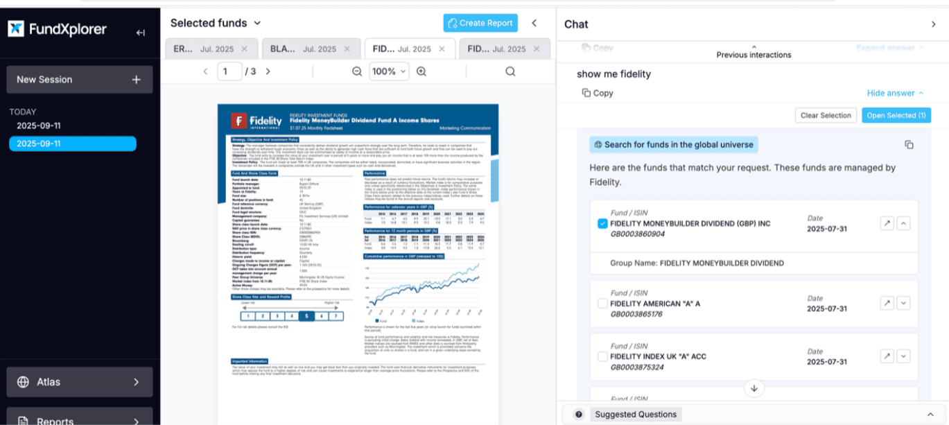 Captura del proyecto Allfunds — FundXplorer