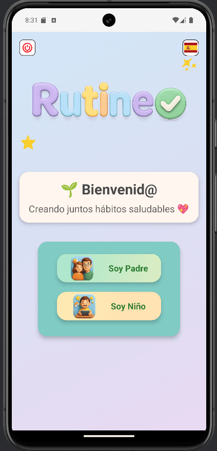 Captura del proyecto Rutineo — Rutinas para niños con TEA